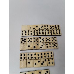 Jeux De Dominos Anciens Double 6 Six Riveté Os Ébène Rivets Jeu Ancien
