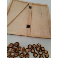 Jeux De Dames En Bois Sculpté Artisanal Jeu De Société Coffret Pliant