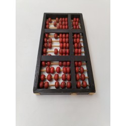 Boulier Bois Ancien Abacus Lotus Flower Brand 13 Tiges Bambou 91 Perles