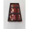 Boulier Bois Ancien Abacus Lotus Flower Brand 13 Tiges Bambou 91 Perles
