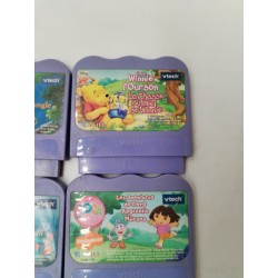 Lot 6 Jeux Vtech Vsmile Console Jeux Vidéo Éducatifs Disney Dora Roi Lion Winnie