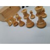 Beau Jeu D'échecs Ancien Bois Vernis Feutrine Look Staunton Classique Chavet
