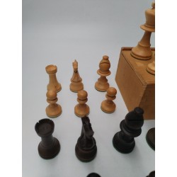 Jeu d'echec staunton type Chess set Lardy Chavet Dujardin Buis King 75 Échecs 