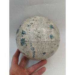 La Lune Scan Globe Denmark Globes Lunaire Métal