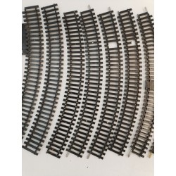 lot de 18 rails HO JOUEF COURBES N470 R -325 R-12 3/4 Trains Électriques Eclisse