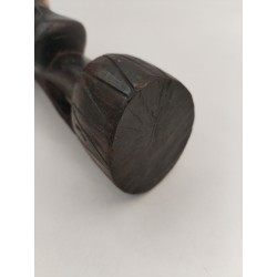 Buste Visage Statue Africaine Bois Ébène Sculpté Art Africain Tribu Statuette