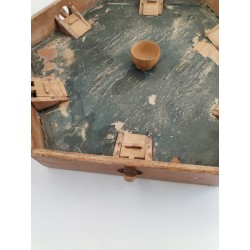 Ancien Jeu De La Puce 6 Joueurs en Bois Jeux De Comptoir Estaminet Plateau 