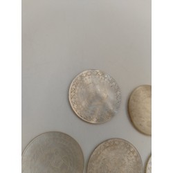 Lot De 5 Jetons Anciens Mises Nacre Gravé Ciselé Fleurs Poker Casino Jeu Jeux 