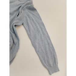 POLO By RALPH LAUREN Boys Pull Sweat Cardigan Bleu Clair Gris 11-12 Years Small