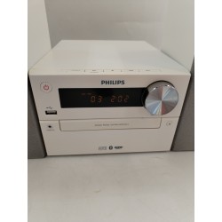 Philips Micro Music System Btm2312 Blanc Bluetooth Cd FM USB Chaîne Hifi MP3...