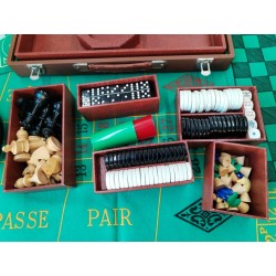 Coffret Jeux Ancien Au Nain Bleu Paris Backgammon Échecs Roulette Casino Dominos