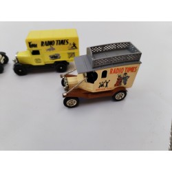 Lot De 4 Véhicules Oxford Diecast Vintage Model Radio Times Omnibus Ascot...