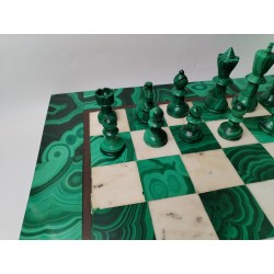 Grand Jeux D'échecs 50X50 En Malachite Jeu Échec Pierre Chess Game echec echecs