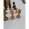 Grand Jeu D'échecs Artisanal En Bois De Palissandre Sculpté Feutrine Boite...