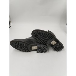 665 $ Roberto Cavalli Neuves 9.5 42,5 Boots Montantes A Lacets Noir 8399 RC