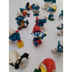 Lot De 15 Schtroumpfs Année 80 Peyo Schleich Bully Figurine Jouet Vintage