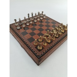 Jeu D'échecs Italfama Pièces En Métal Style Argent Et Or Plateau Coffret Luxe...