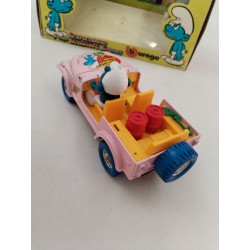 Stroumpfs 1983 Burago Jeep Cj-7 1103 Die Cast Métal Model 1/24 Smurfs Jouet 