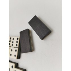 Jeu De Dominos Double 6 Os Et Ébène Riveté Boite Bois Jeux Anciens