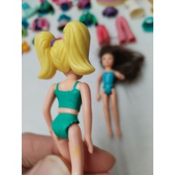 Lot Polly Pocket 1999 Mattel Boutique Polly's Poupée Accessoires Vêtements