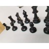 Beau Jeu D'échecs Ancien Bois Vernis Feutrine Look Staunton Classique Chavet