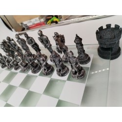 Jeu D'échecs Chevalier Médiéval Plateau Verre Mysticalls Masterpiece Jeux Échec 