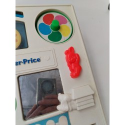 Fisher Price 1988 Jouet Eveil Planche Jeux Apprentissage Boule Tourne Pouet