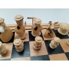 Jeu D'échecs Artisanal Sculpté Main Jeu Échec Villageois Tribu