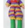 Grande Poupée Ancienne 70 Cm Peluche Clown Rigolo Multicolore Jouet Doudou