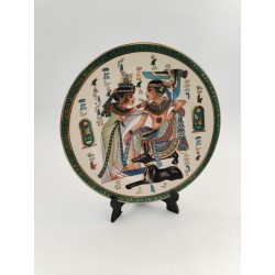 Assiette Signée Déco Fine Royal Porcelain Sculpture Egypte Sphinx Antique