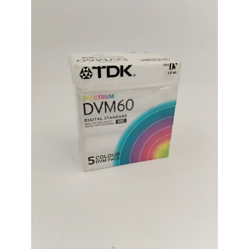 Neuf Pack De 5 TDK Spectrum DVM60 Cassette 60 LP:90 OVP DVC MiniDV Camera Me Neuf Pack De 5 TDK Spectrum DVM60 Cassette 60 LP:90 OVP DVC MiniDV Camera Me
