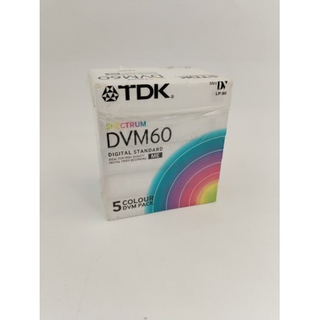 Neuf Pack De 5 TDK Spectrum DVM60 Cassette 60 LP:90 OVP DVC MiniDV Camera Me 