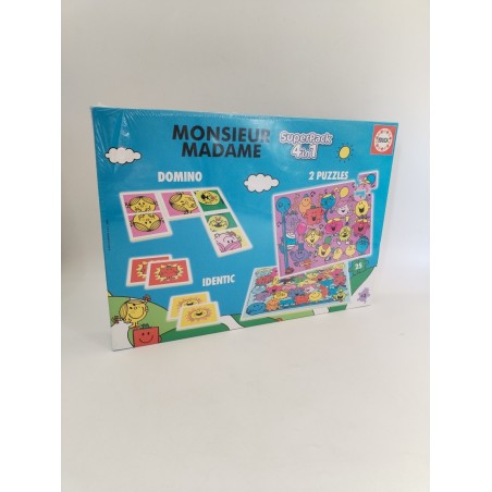Jeux Neuf Monsieur Madame Super Pack 4 In 1 Domino Puzzles Memo Educa Jeux De...