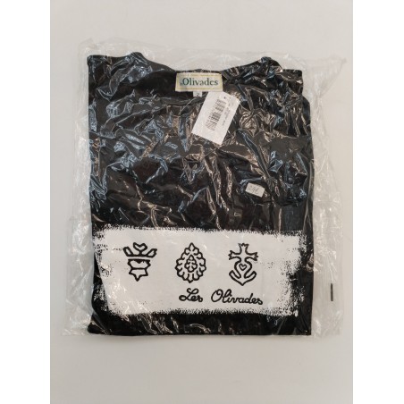 Neuf Les Olivades T Shirt Noir Taille 2 Croix De Camargue Manade Tee Shirt Été