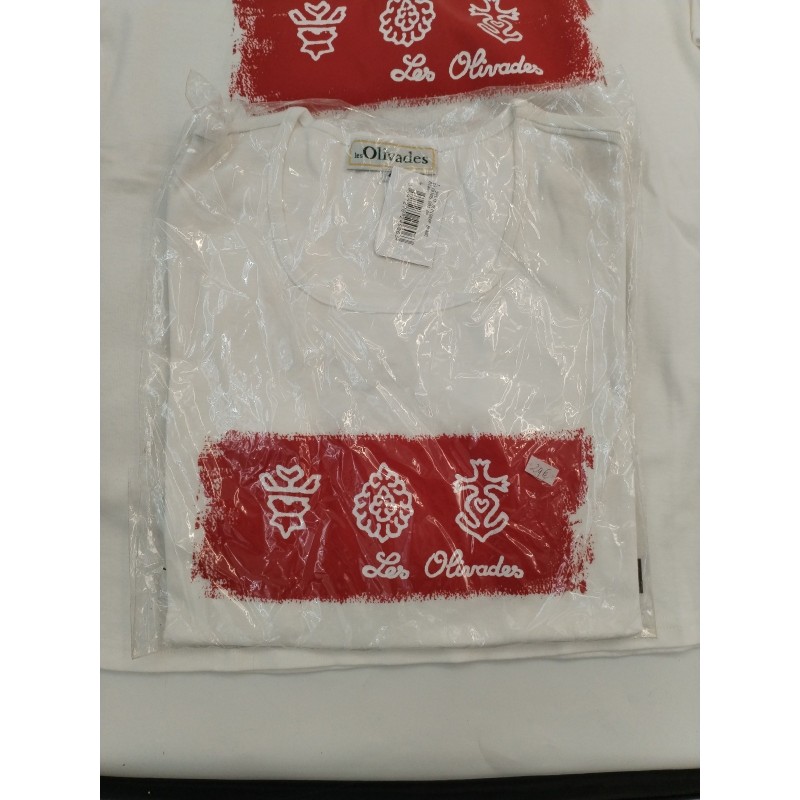 Neuf Les Olivades T Shirt Blanc Taille 4 Croix De Camargue Manade Tee Shirt Été