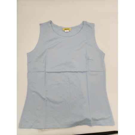 Les Olivades Neuf Débardeur Bleu Ciel Tshirt Sans Manchester Taille 4 Femme...