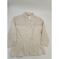 Les Olivades " Ronda " Neuf Chemisier Manches Longues Beige Figueras Taille 40