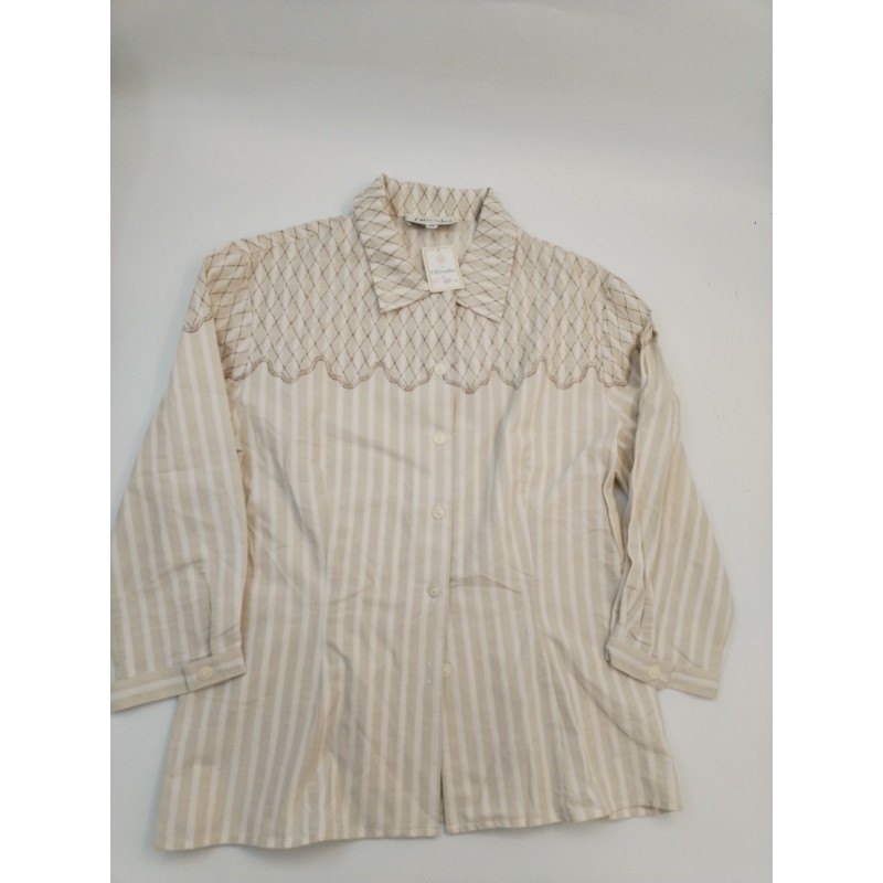 Les Olivades " Ronda " Neuf Chemisier Manches Longues Beige Figueras Taille 40