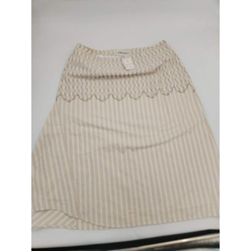 Les Olivades Neuf " Ronda " Jupe Asymétrique Beige Figueras Taille 40