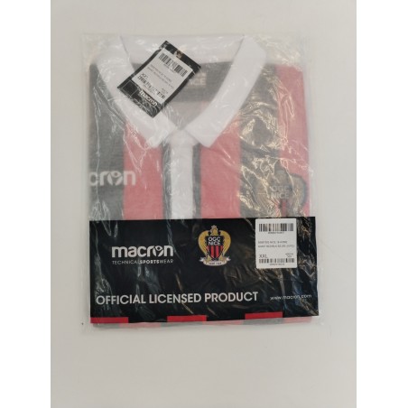 Maillot Neuf Authentique OGC Nice Macron 2018 Domicile XXL Rayé Red Football