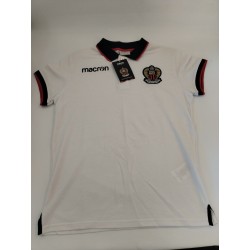 Neuf Polo Ogc Nice Macron Taille M Football CLUB Blanc Noir rouge Tenue De...