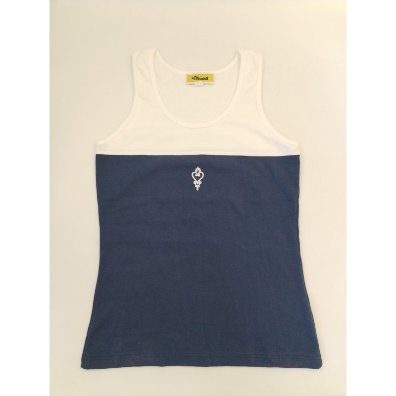 Débardeur Les Olivades Bleu Marine Blanc Taille 2 Soleiado Souleiado Camargue... Débardeur Les Olivades Bleu Marine Blanc Taille 2 Soleiado Souleiado Camargue...