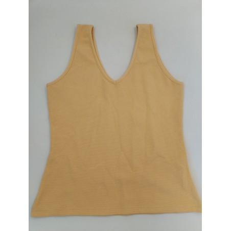 Les Olivades Débardeur Jaune Taille 2 T Shirt Sans Manches Coton Provence...