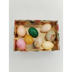 Lot De 8 Oeufs En Pierre Naturelle Collection Déco Marbre Oeuf 