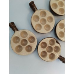 Service Complet Lot De 6 Poêlons Caquelons La Bourguignonne Escargots Poêlon
