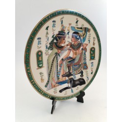 Assiette Signée Déco Fine Royal Porcelain Sculpture Egypte Sphinx Antique