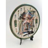 Assiette Signée Déco Fine Royal Porcelain Sculpture Egypte Sphinx Antique