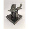 Statuette " L'opérateur " Bronze Marbre Édition Imprimeur Riccobono