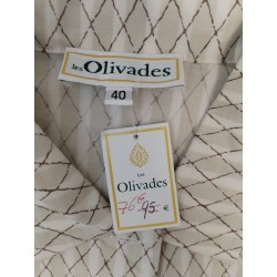 Les Olivades " Ronda " Neuf Chemisier Manches Longues Beige Figueras Taille 40