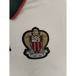 Neuf Polo Ogc Nice Macron Taille M Football CLUB Blanc Noir rouge Tenue De...